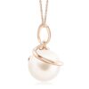 925 Sterling Silver 8MM Freshwater Cultured Pearl Spiral Diamond Pendant Accent - Image 5