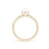 925 Sterling Silver 8MM Freshwater Cultured Pearl Twist Shank Diamond Ring Pave - Image 6