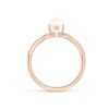 925 Sterling Silver 8MM Freshwater Cultured Pearl Twist Shank Diamond Ring Pave - Image 7