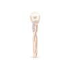 925 Sterling Silver 8MM Freshwater Cultured Pearl Twist Shank Diamond Ring Pave - Image 8