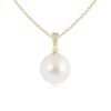 8mm freshwater cultured pearl solitaire pendant