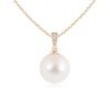 Pearl pendant with thick gold plating