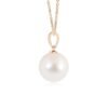 Round 8mm pearl pendant in sterling silver