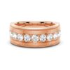 925 Sterling Silver 9MM Diamond Men Wedding Band - Image 3