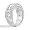 925 Sterling Silver 9MM Diamond Men Wedding Band - Image 4