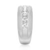 925 Sterling Silver 9MM Diamond Men Wedding Band - Image 5