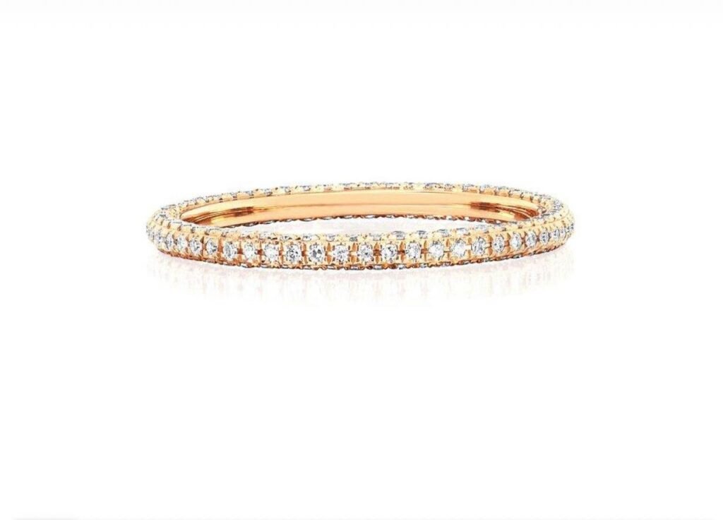 925 Sterling Silver All Around Diamond Eternity Band