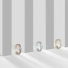 Sterling silver ring with patterned aqua detailing and sparkling stones