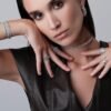 Alma Blush ring with refined patterned design and diamond detailing