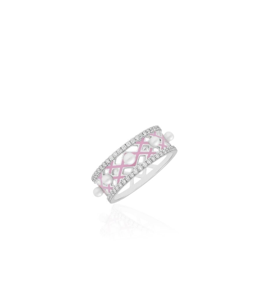 925 Sterling Silver Alma Blush Mini Diamond Ring