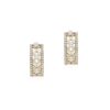 925 Sterling Silver Alma Ivory Huggies Diamond