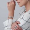 925 Sterling Silver Alma Lapis Mini Diamond Bangle - Image 6