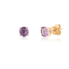 925 Sterling Silver Amethyst Stud Earrings - Image 3