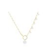Sterling silver pendant with pearl and diamond-inspired detail