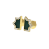 Green onyx earrings featuring thick gold plated sterling silver