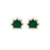 925 Sterling Silver Andalus Green Onyx Diamond Earrings