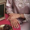 925 Sterling Silver Andalus Knuckle Coral Diamond Pearl Ring - Image 4