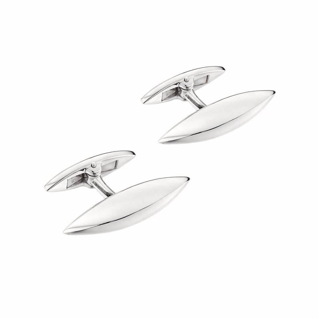 925 Sterling Silver Arc Cufflinks