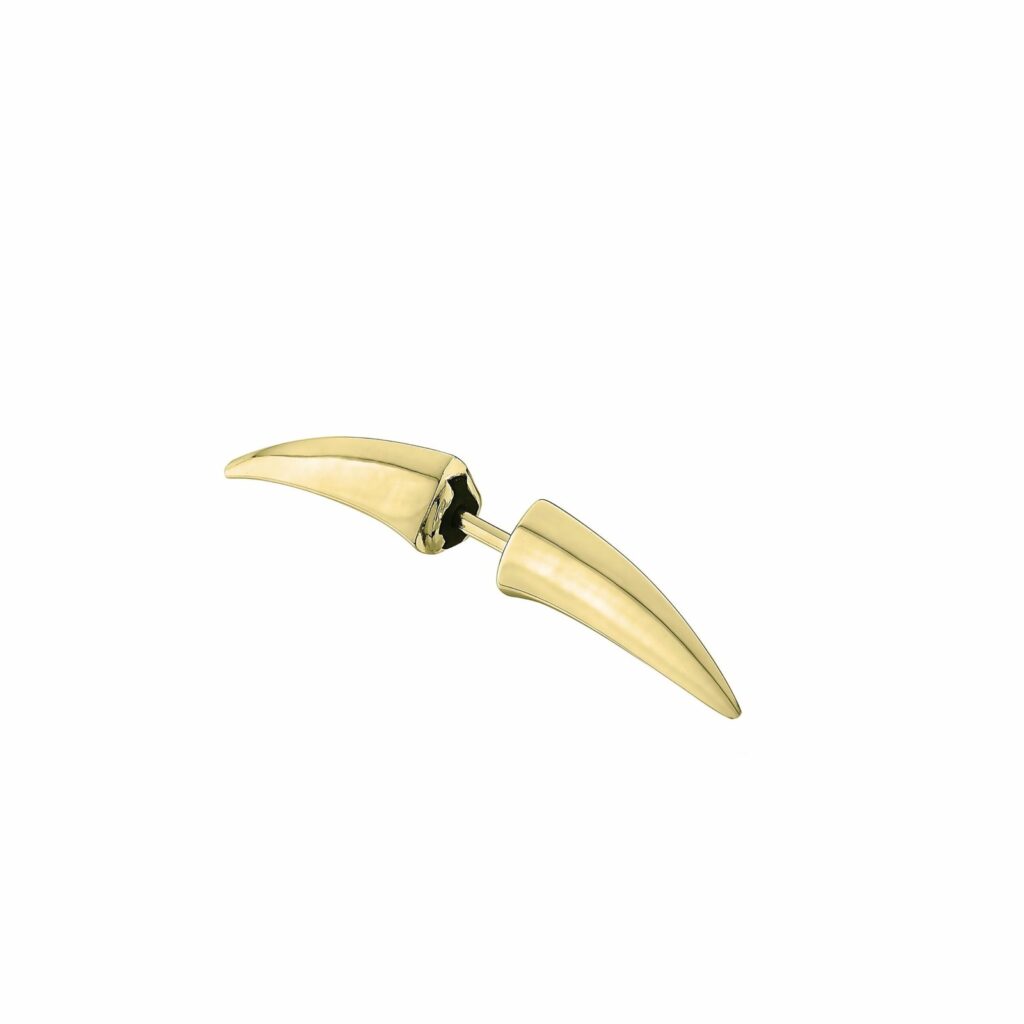 925 Sterling Silver Arc Single Bar Earring
