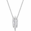 925 Sterling Silver Arc Triple Necklace