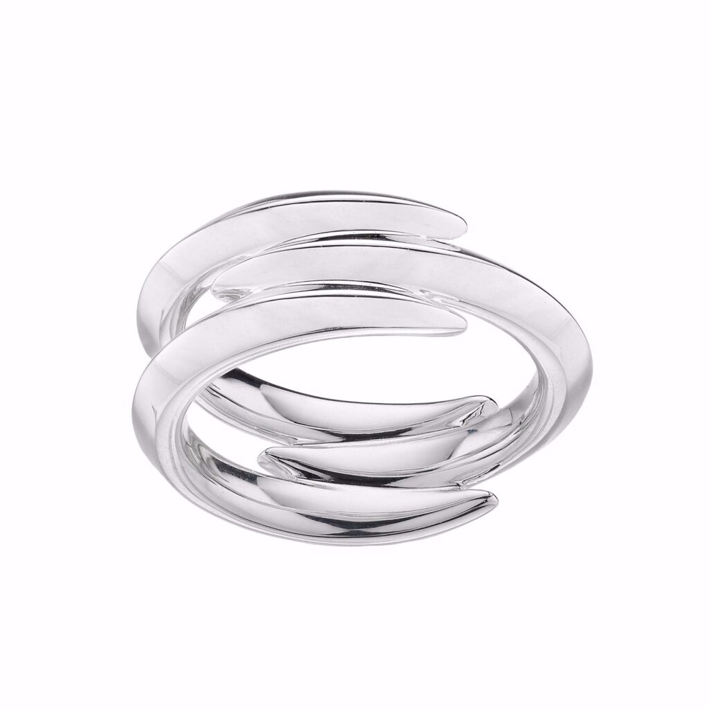 925 Sterling Silver Arc Triple Ring
