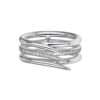 925 Sterling Silver Armis Single Row Diamond Ring Pave
