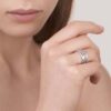 925 Sterling Silver Armis Single Row Diamond Ring Pave - Image 2