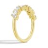 925 Sterling Silver Art Deco Round and Baguette Diamond Wedding Band - Image 7