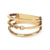925 Sterling Silver Asset Cuff with tri-link centre detail
