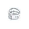 Sterling silver ring with tri-link centre detail
