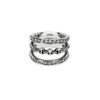 Sterling silver ring with a bold fused triple band design