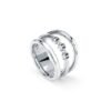 Sterling silver ring with a distinctive centre link detail