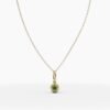 925 sterling silver peridot necklace with a delicate chain