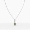 Gold-plated sterling silver necklace with a green peridot stone