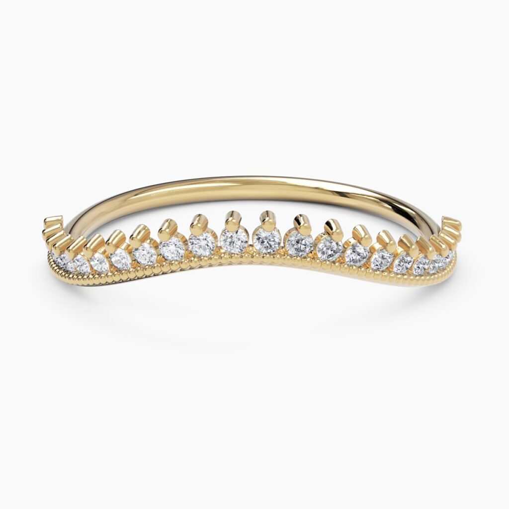 925 Sterling Silver Aura Engagement Diamond Ring