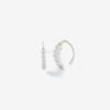 925 Sterling Silver baby marquis pearl earrings with a clean open shape