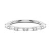 925 Sterling Silver Baguette and Round Prong Diamond Anniversary Band