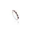 925 Sterling Silver Baguette Cut Garnet Half Eternity Band - Image 3