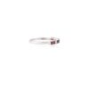 925 Sterling Silver Baguette Cut Garnet Half Eternity Band - Image 8