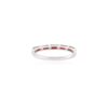 925 Sterling Silver Baguette Cut Garnet Half Eternity Band - Image 9
