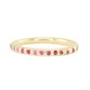 925 Sterling Silver Baguette Diamond and Ruby Band - Image 4
