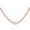 925 Sterling Silver Baguette Diamond Chain Necklace - Image 2
