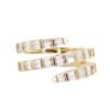 Sterling silver coil ring with baguette-style stone detailing