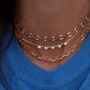 Sterling silver necklace featuring premium CZ stones in a baguette setting