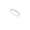 925 sterling silver ring with five half bezel-set CZ stones