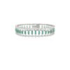 925 Sterling Silver Baguette Emerald Wedding Diamond Bracelet