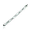 925 Sterling Silver Baguette Emerald Wedding Diamond Bracelet - Image 3