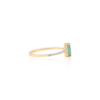 925 Sterling Silver Baguette Shape Emerald and Diamond Ring - Image 3
