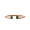 925 Sterling Silver Balance Slim Bracelet with malachite stone detail
