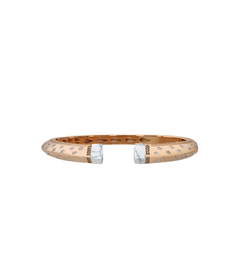 925 Sterling Silver Balance Slim White Agate Bracelet